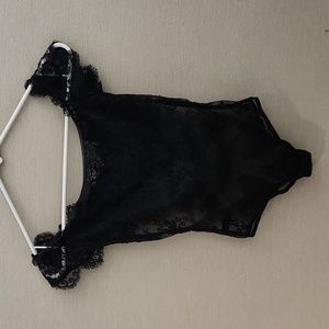 I.D. Sarrieri Black Lace Bodysuit Size XS